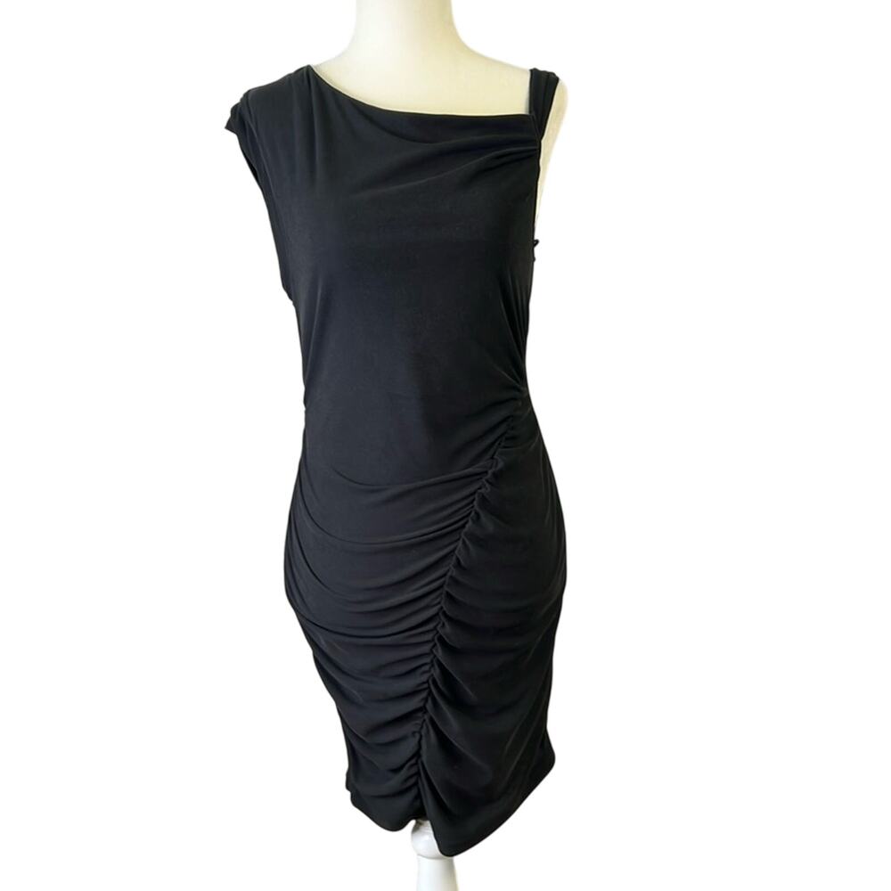 Women’s Free People dress cocktail stretchy asymmetrical black dress sleeveless